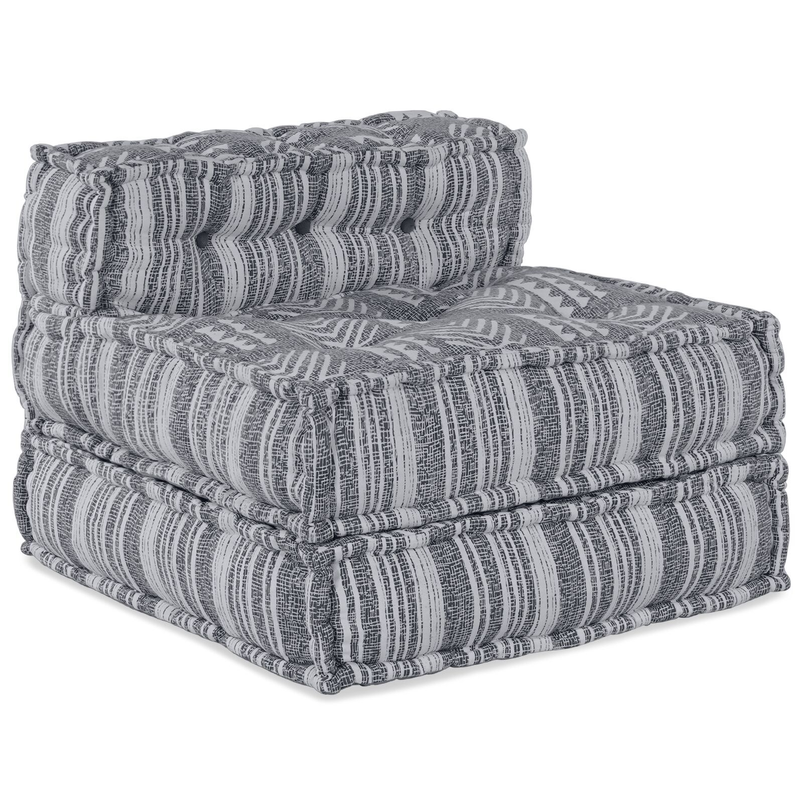 vidaXL Canapea Pouffe Modulară pentru 4 Persoane, care se transformă într-un pat, din material gri deschis. vidaXL Canapea Pouffe Modulară pentru 4 Persoane, care se transformă într-un pat, din material gri deschis.