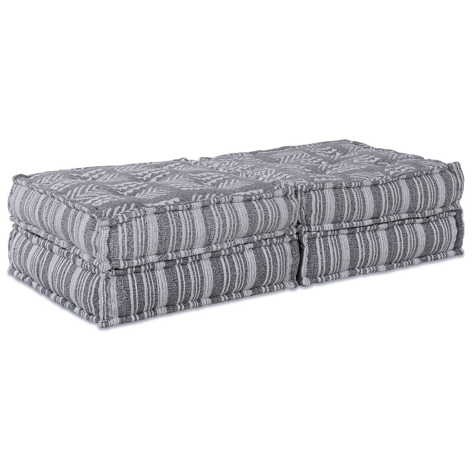 vidaXL Sofa Pouffe Modular cu 2 locuri, gri deschis vidaXL Sofa Pouffe Modular cu 2 locuri, gri deschis