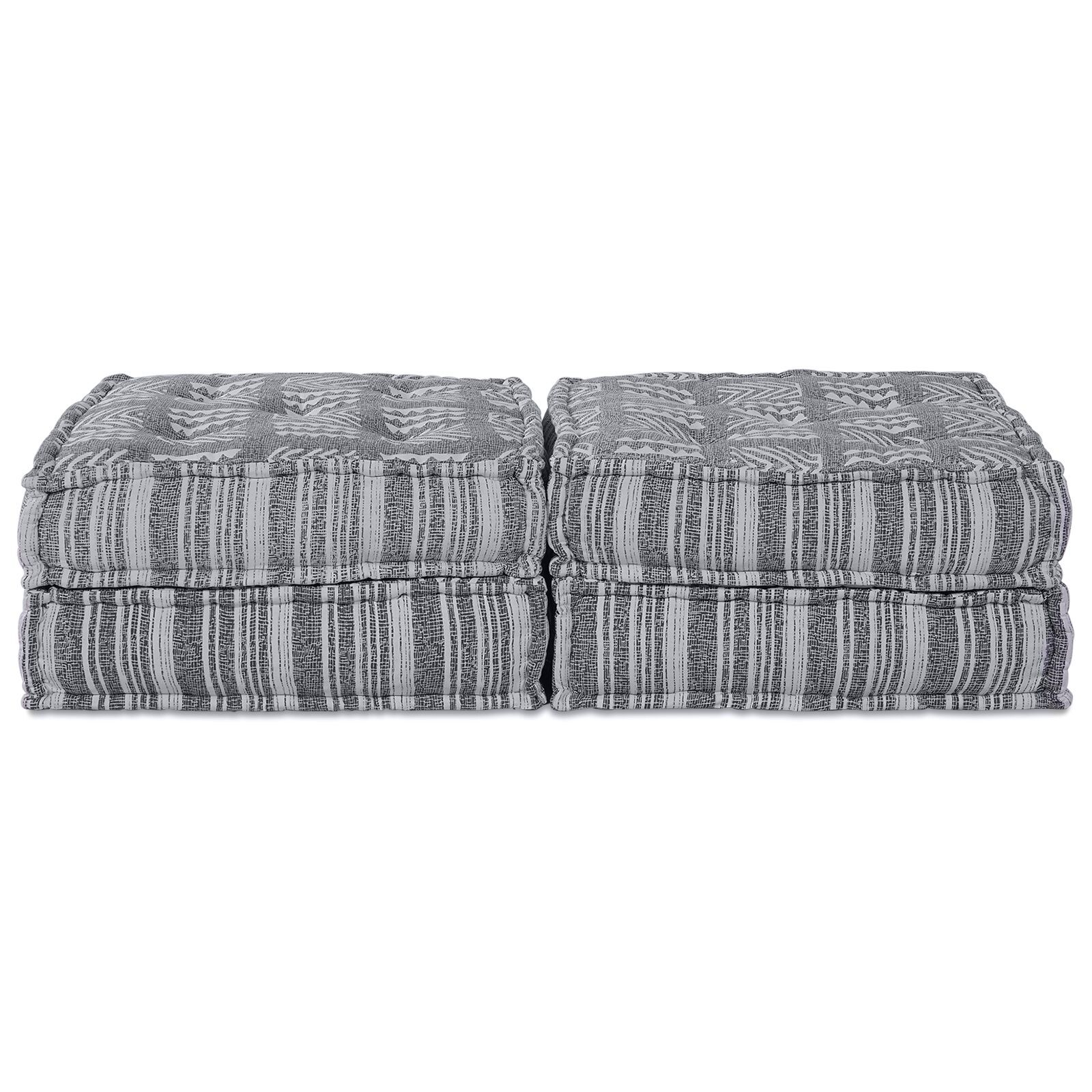 vidaXL Sofa Pouffe Modular cu 2 locuri, gri deschis vidaXL Sofa Pouffe Modular cu 2 locuri, gri deschis