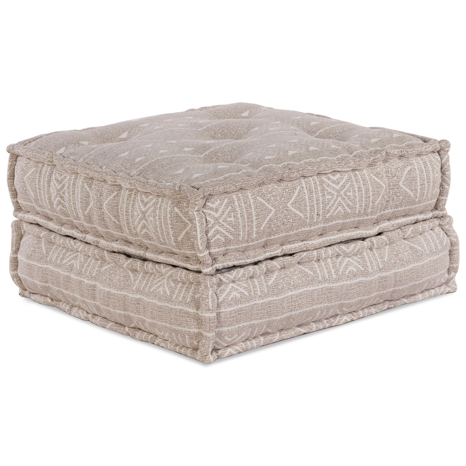 vidaXL Sofa Pouffe Modular cu 2 Locuri în Material Bej Deschis vidaXL Sofa Pouffe Modular cu 2 Locuri în Material Bej Deschis