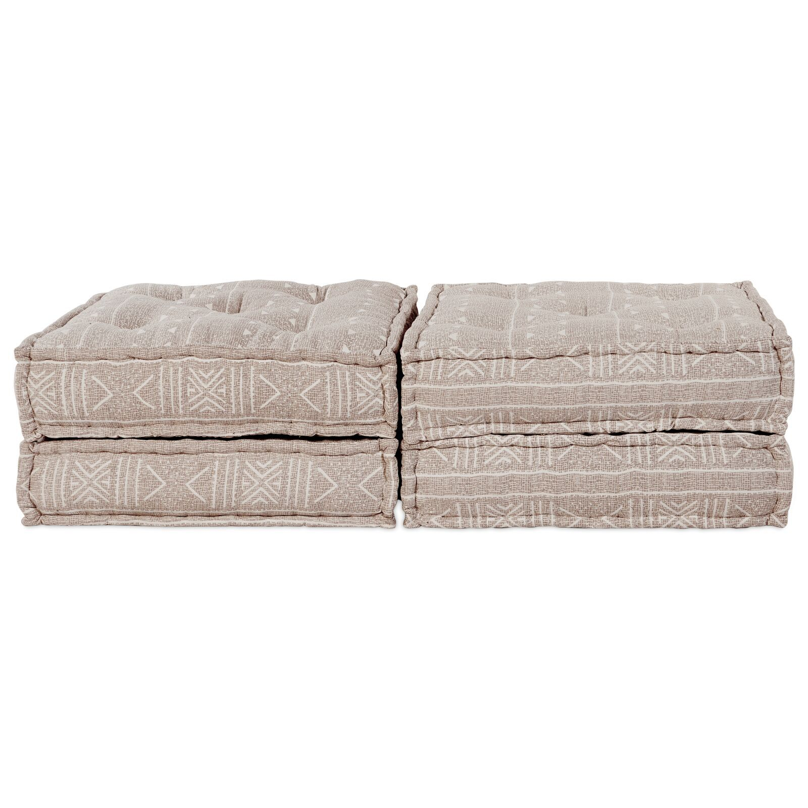 vidaXL Sofa Pouffe Modular cu 2 Locuri în Material Bej Deschis vidaXL Sofa Pouffe Modular cu 2 Locuri în Material Bej Deschis