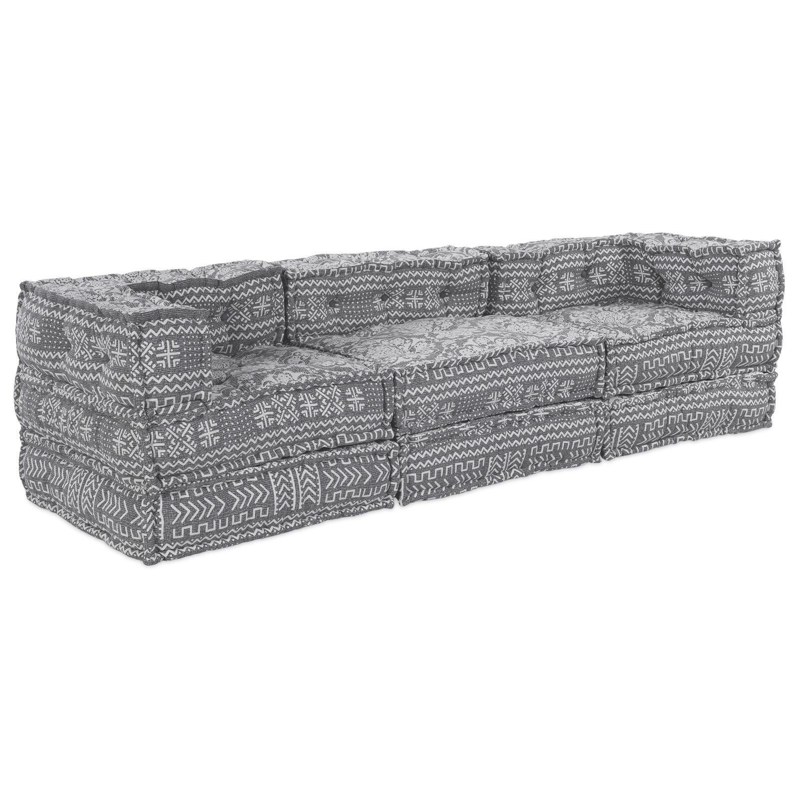 vidaXL Canapea Modulară cu 3 Locuri ce devine Pat - Stofă Gri Deschis vidaXL Canapea Modulară cu 3 Locuri ce devine Pat - Stofă Gri Deschis