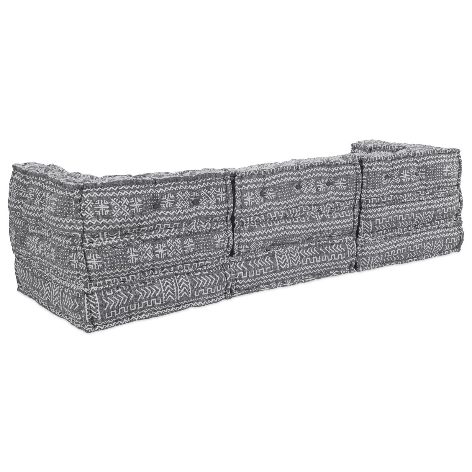 vidaXL Canapea Modulară cu 3 Locuri ce devine Pat - Stofă Gri Deschis vidaXL Canapea Modulară cu 3 Locuri ce devine Pat - Stofă Gri Deschis