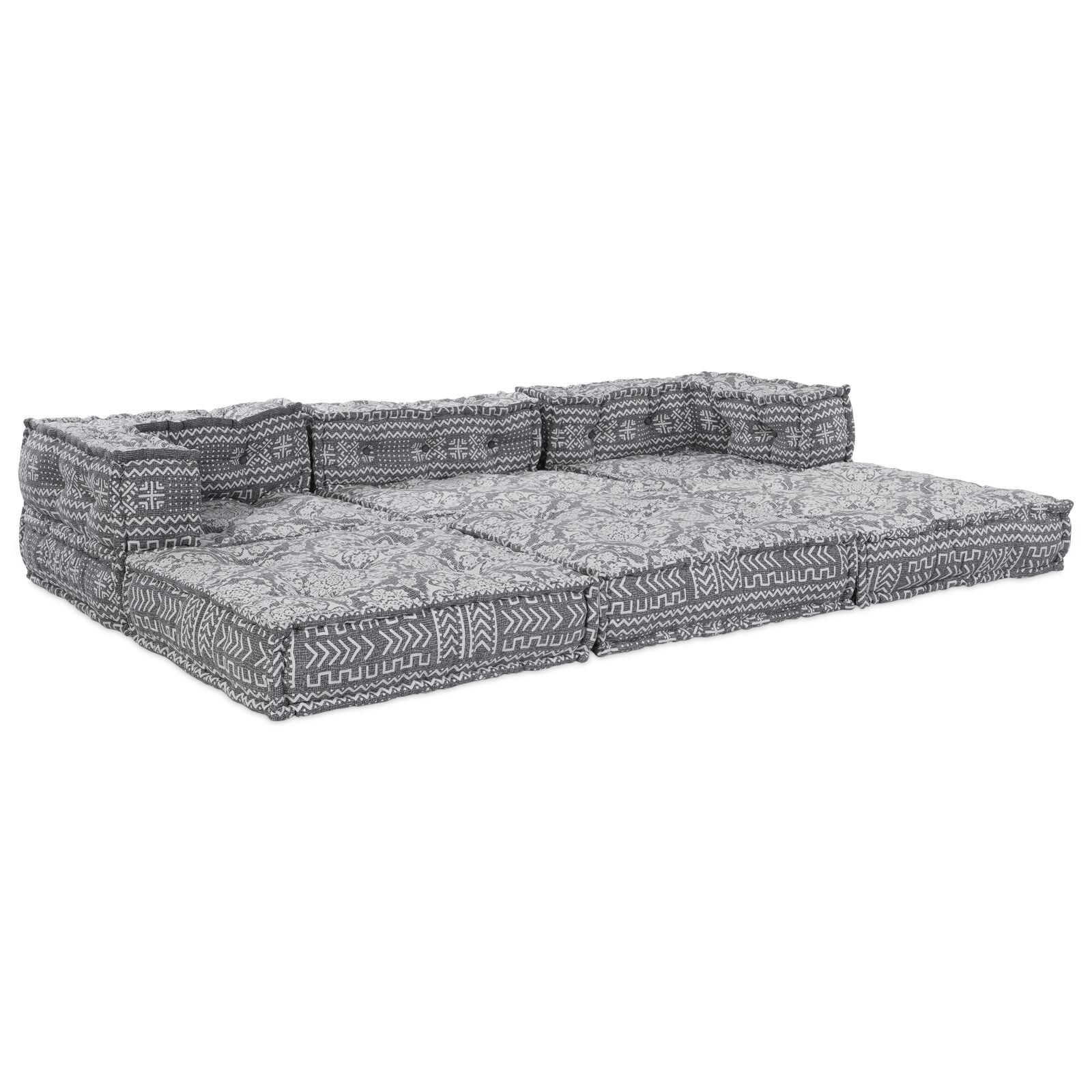 vidaXL Canapea Modulară cu 3 Locuri ce devine Pat - Stofă Gri Deschis vidaXL Canapea Modulară cu 3 Locuri ce devine Pat - Stofă Gri Deschis