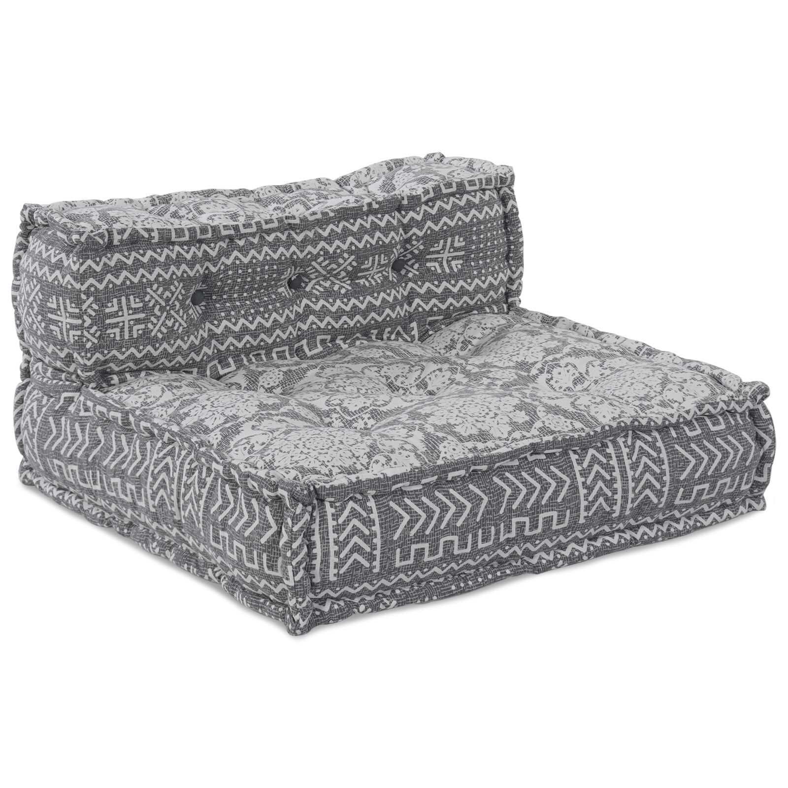 vidaXL Canapea Modulară Tip Pouffe pentru 4 Persoane care se pliază - Gri Deschis din Țesătură vidaXL Canapea Modulară Tip Pouffe pentru 4 Persoane care se pliază - Gri Deschis din Țesătură