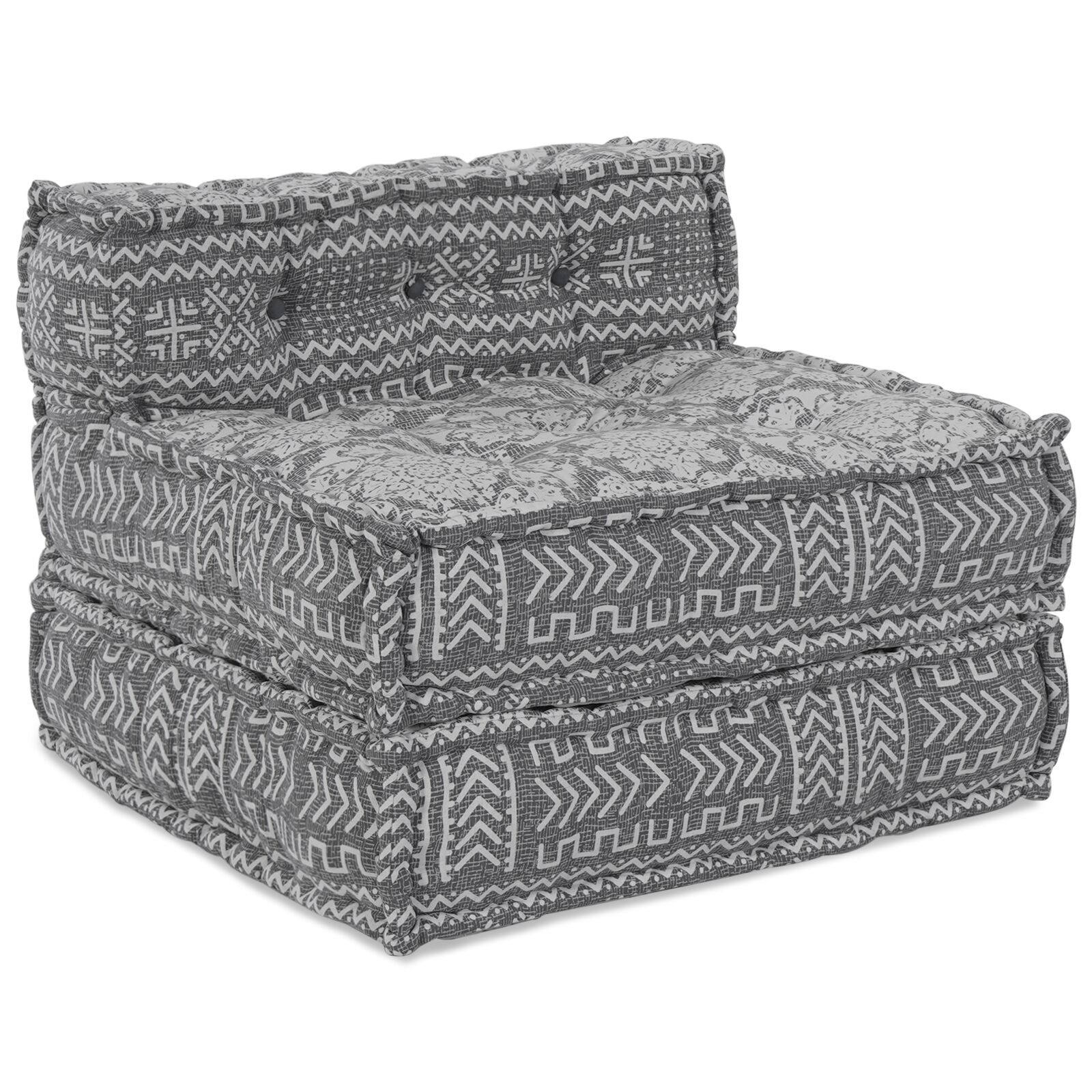 vidaXL Canapea Modulară Tip Pouffe pentru 4 Persoane care se pliază - Gri Deschis din Țesătură vidaXL Canapea Modulară Tip Pouffe pentru 4 Persoane care se pliază - Gri Deschis din Țesătură