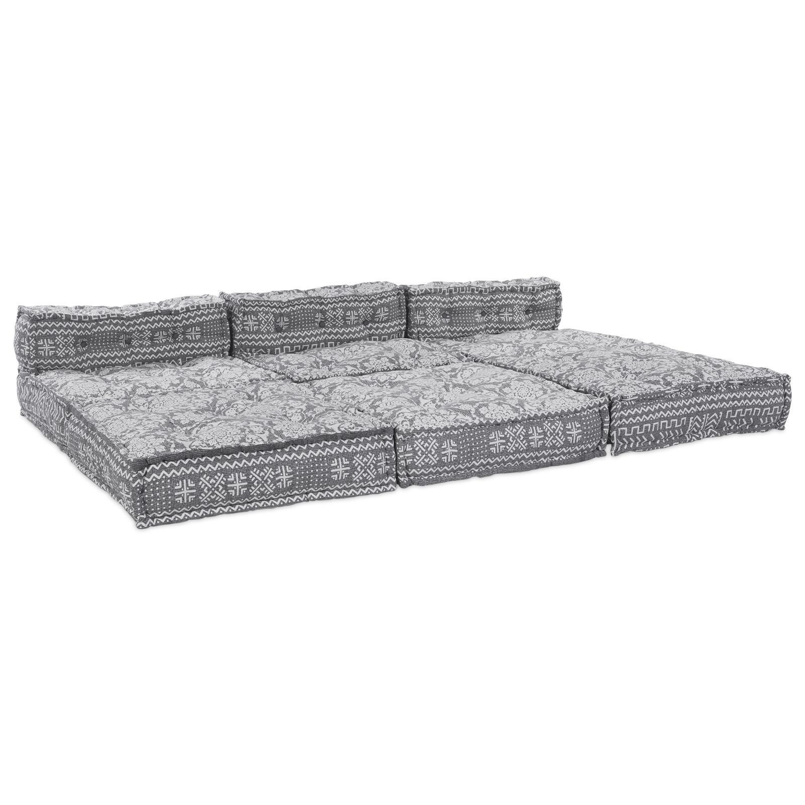 vidaXL Canapea modulară cu 4 locuri, din țesătură gri deschis vidaXL Canapea modulară cu 4 locuri, din țesătură gri deschis