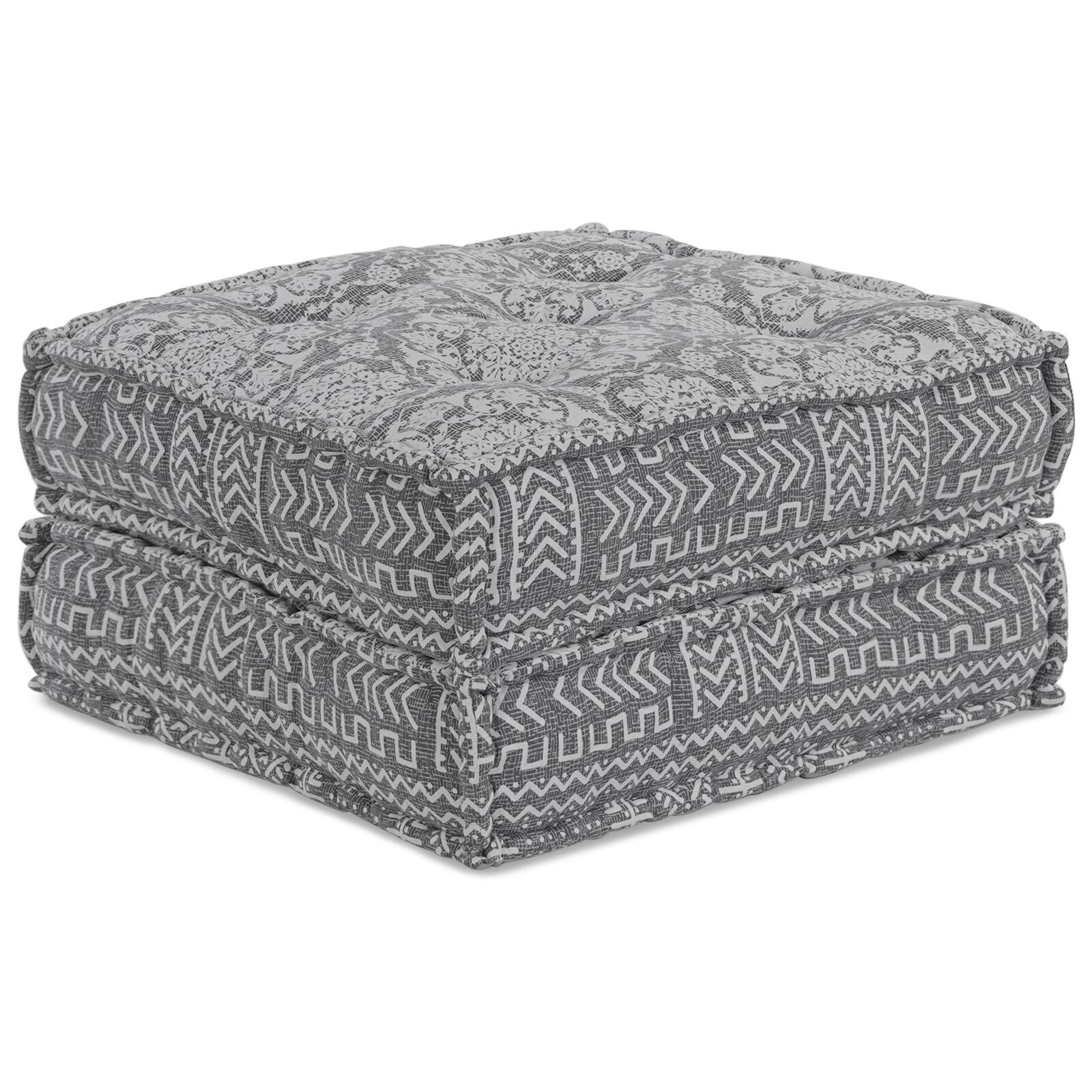 vidaXL Puf Modular Convertible pentru 2 Persoane, Gri Deschis, Textil vidaXL Puf Modular Convertible pentru 2 Persoane, Gri Deschis, Textil