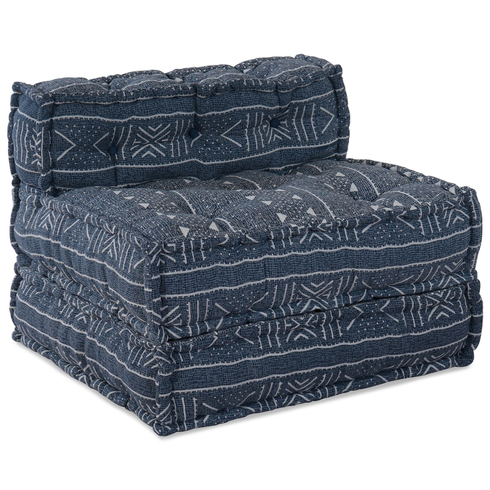 vidaXL Canapea Modulară pentru 4 Persoane cu Pouffe Convertibil din Fibră Indigo vidaXL Canapea Modulară pentru 4 Persoane cu Pouffe Convertibil din Fibră Indigo
