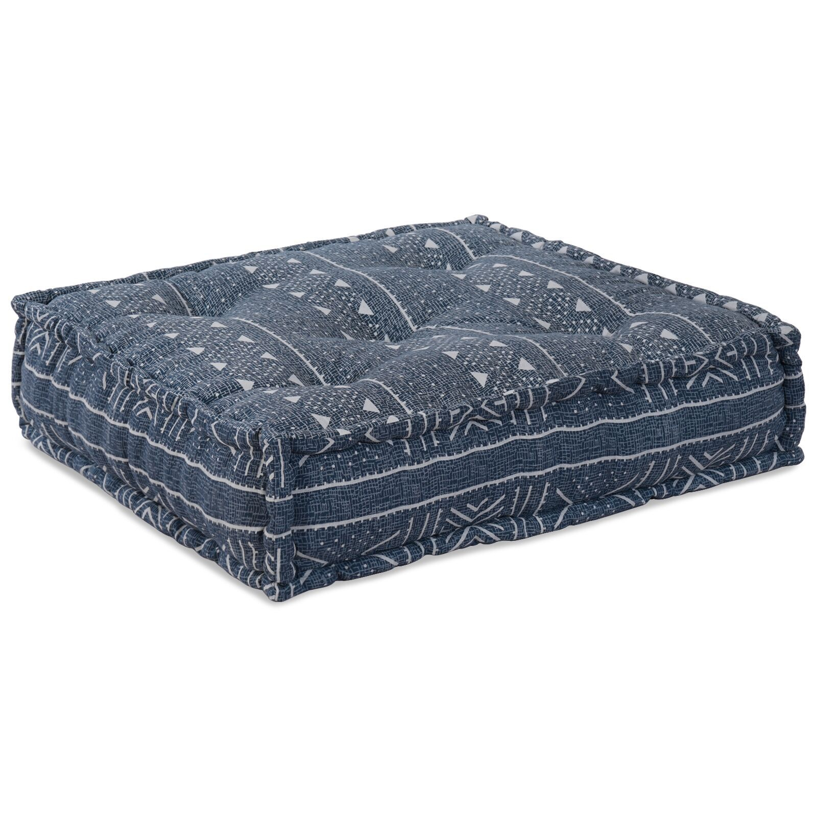 vidaXL Canapea Pouffe Modulară cu 2 Locuri, Convertibilă, din țesătură indigo vidaXL Canapea Pouffe Modulară cu 2 Locuri, Convertibilă, din țesătură indigo