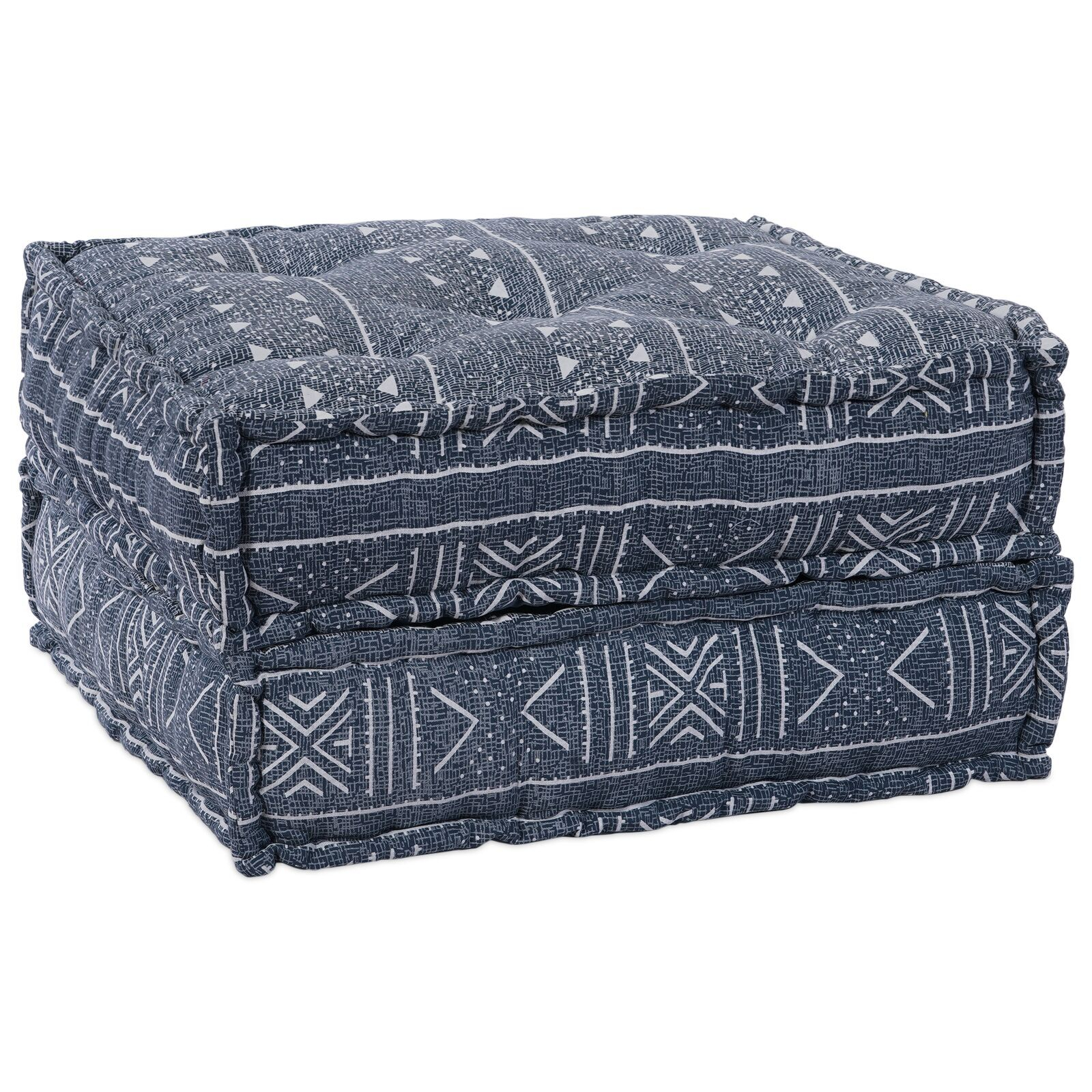 vidaXL Canapea Pouffe Modulară cu 2 Locuri, Convertibilă, din țesătură indigo vidaXL Canapea Pouffe Modulară cu 2 Locuri, Convertibilă, din țesătură indigo