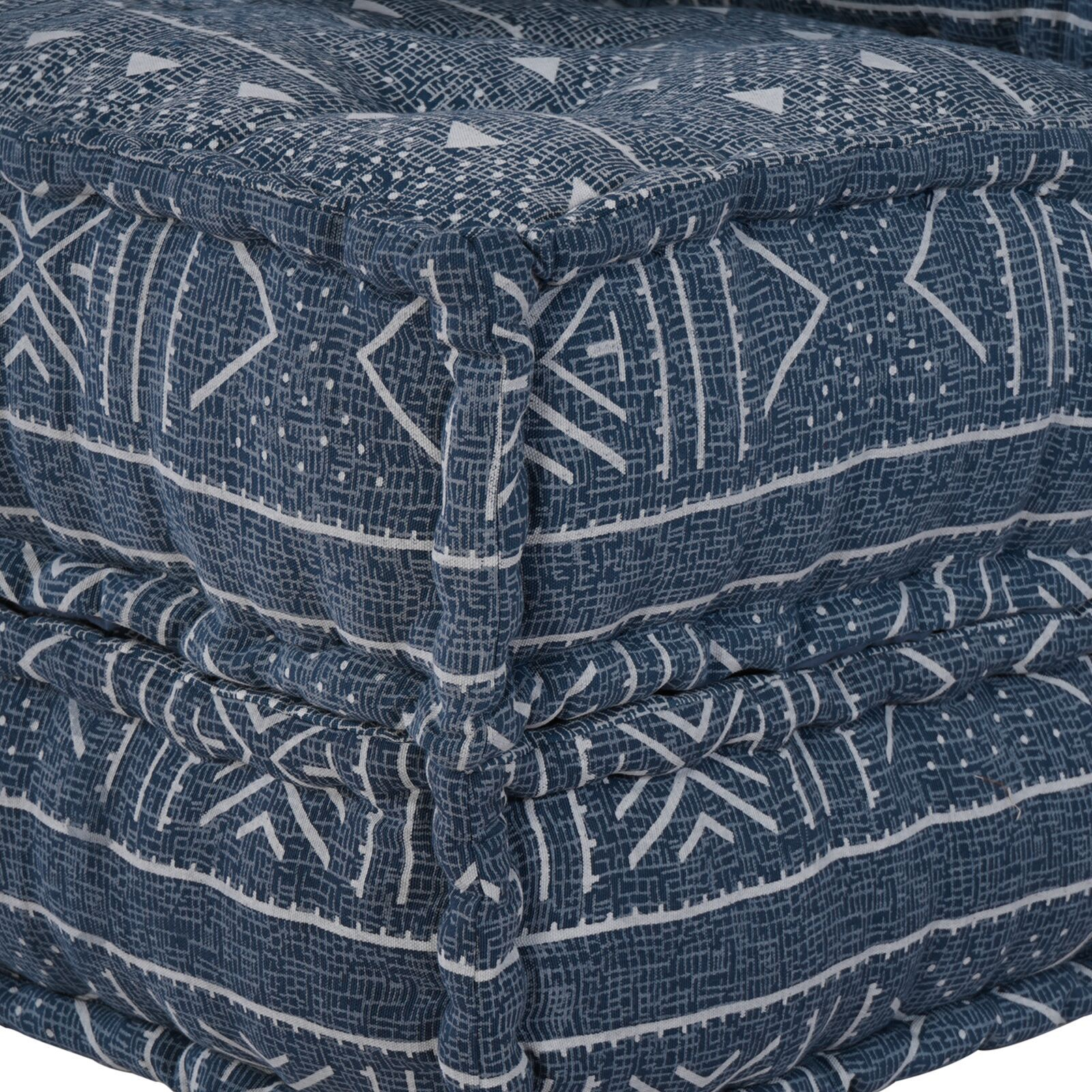 vidaXL Canapea Pouffe Modulară cu 2 Locuri, Convertibilă, din țesătură indigo vidaXL Canapea Pouffe Modulară cu 2 Locuri, Convertibilă, din țesătură indigo
