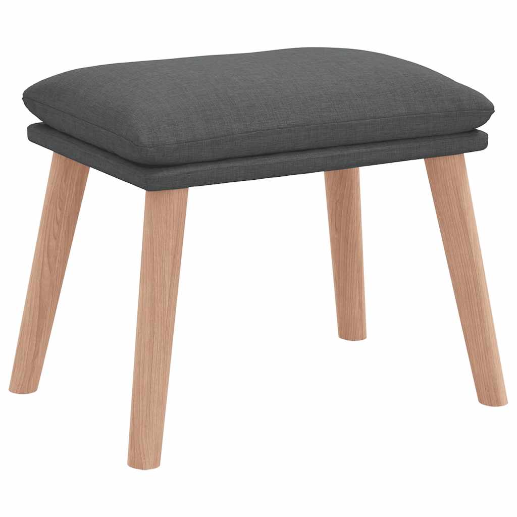 vidaXL Scaun de relaxare cu taburet, gri deschis, textil vidaXL Scaun de relaxare cu taburet, gri deschis, textil
