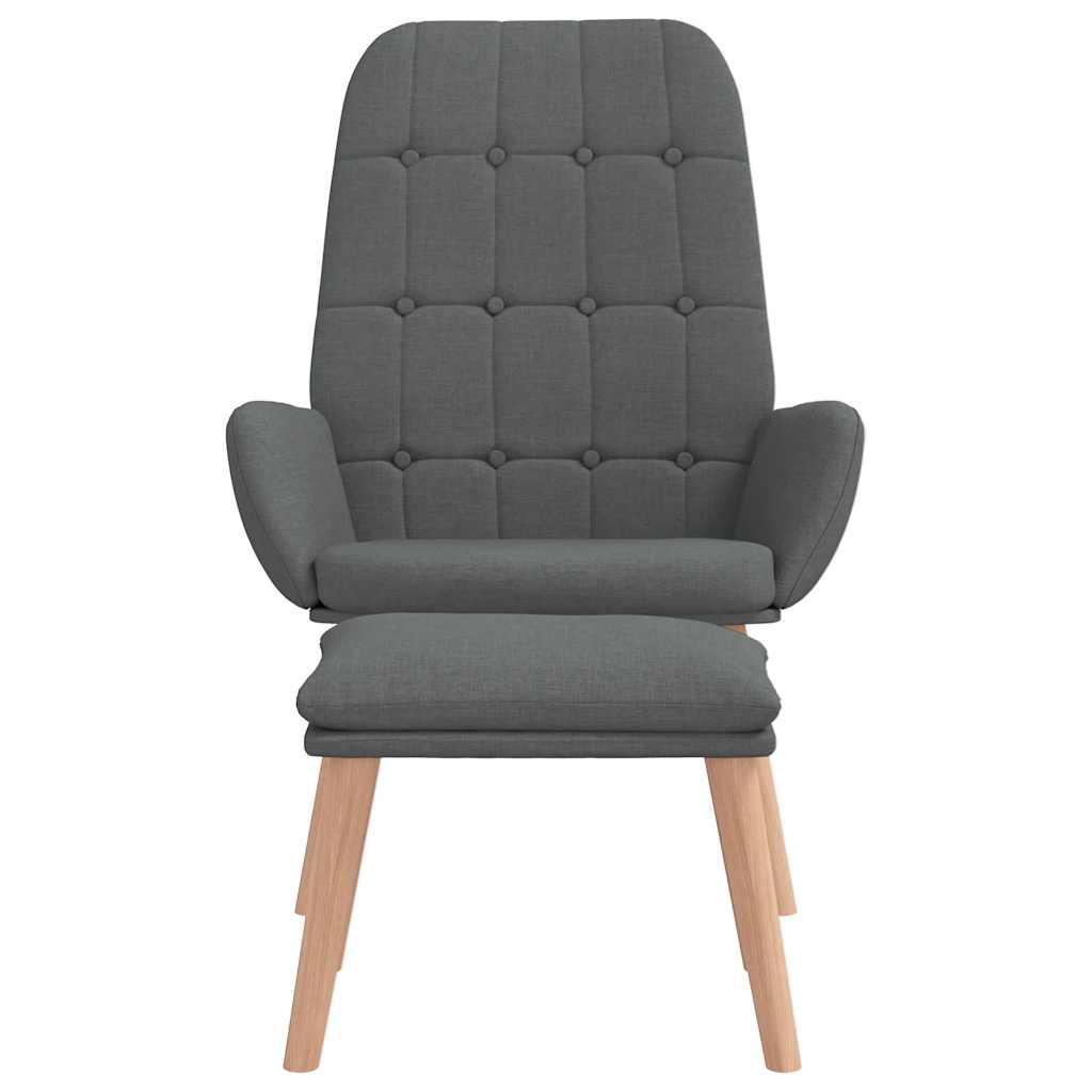 vidaXL Scaun de relaxare cu taburet, gri deschis, textil vidaXL Scaun de relaxare cu taburet, gri deschis, textil