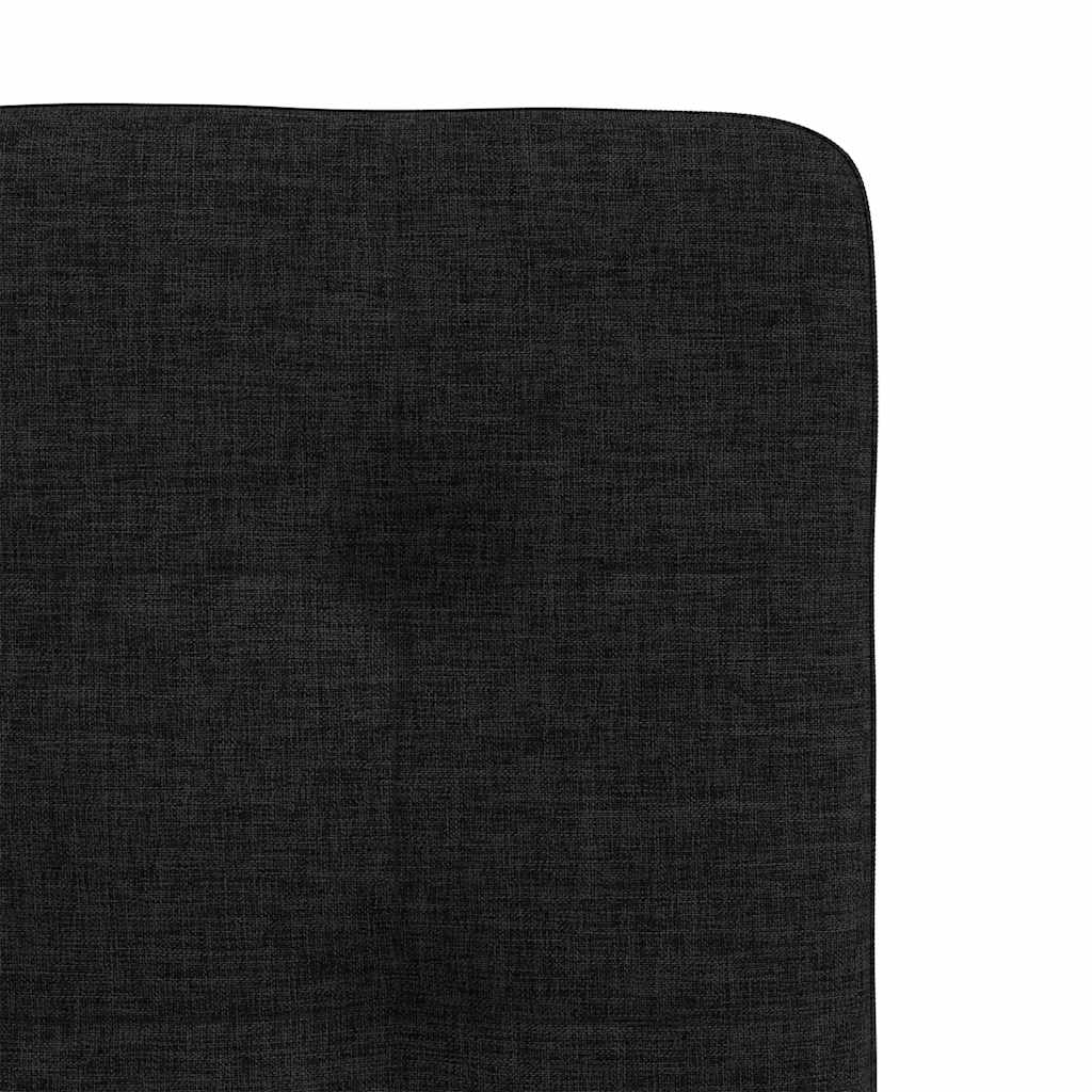 vidaXL Scaune de bucătărie, 4 buc., negru, material textil vidaXL Scaune de bucătărie, 4 buc., negru, material textil