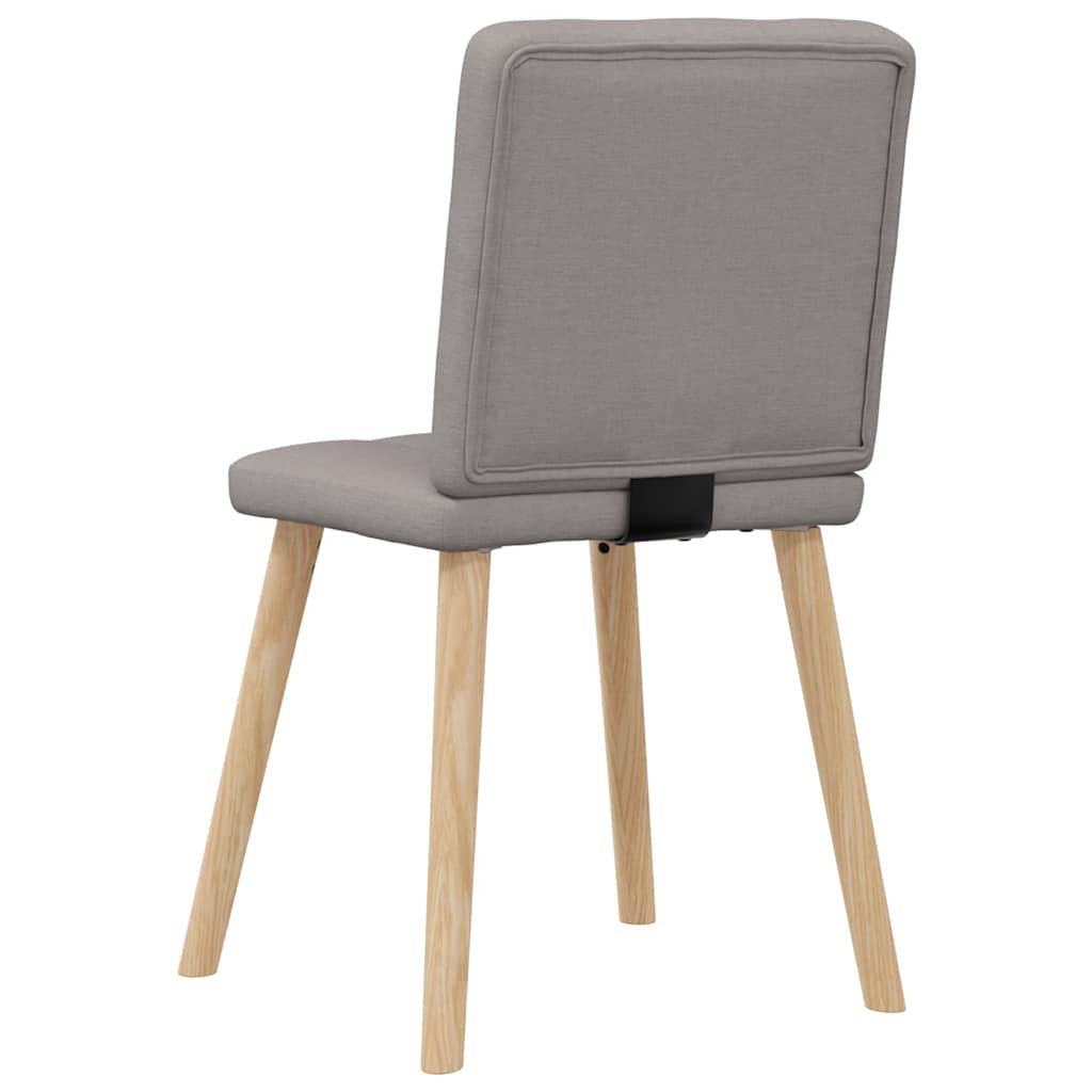 vidaXL Scaune de sufragerie, 4 buc., gri taupe, material textil vidaXL Scaune de sufragerie, 4 buc., gri taupe, material textil