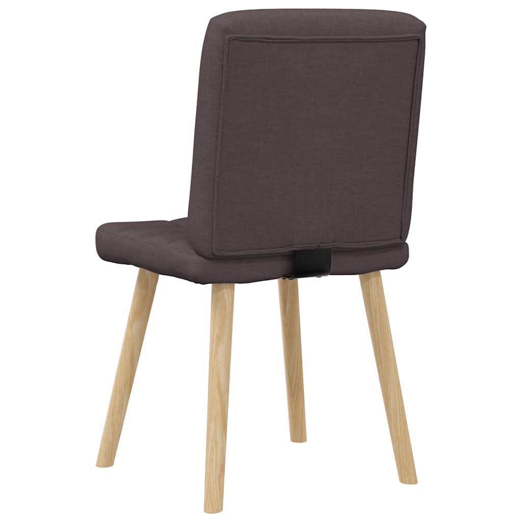vidaXL Scaune de bucătărie, 4 buc., maro închis, material textil