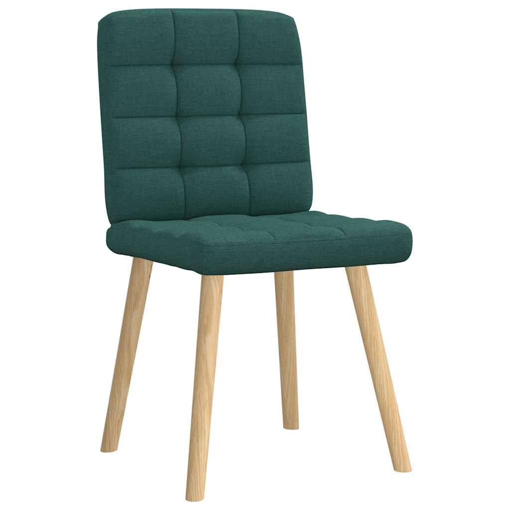 vidaXL Scaune de sufragerie 4 buc Tesatura verde inchis vidaXL Scaune de sufragerie 4 buc Tesatura verde inchis