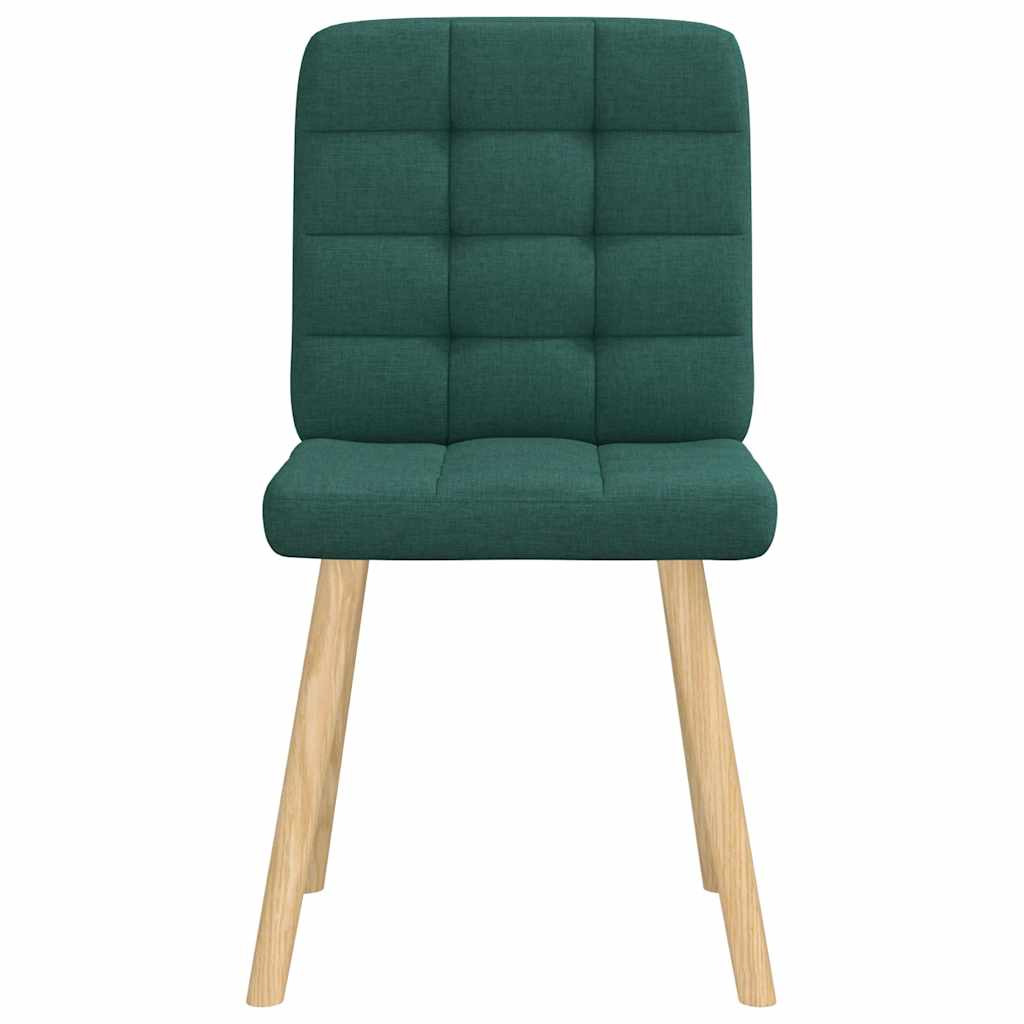vidaXL Scaune de sufragerie 4 buc Tesatura verde inchis vidaXL Scaune de sufragerie 4 buc Tesatura verde inchis