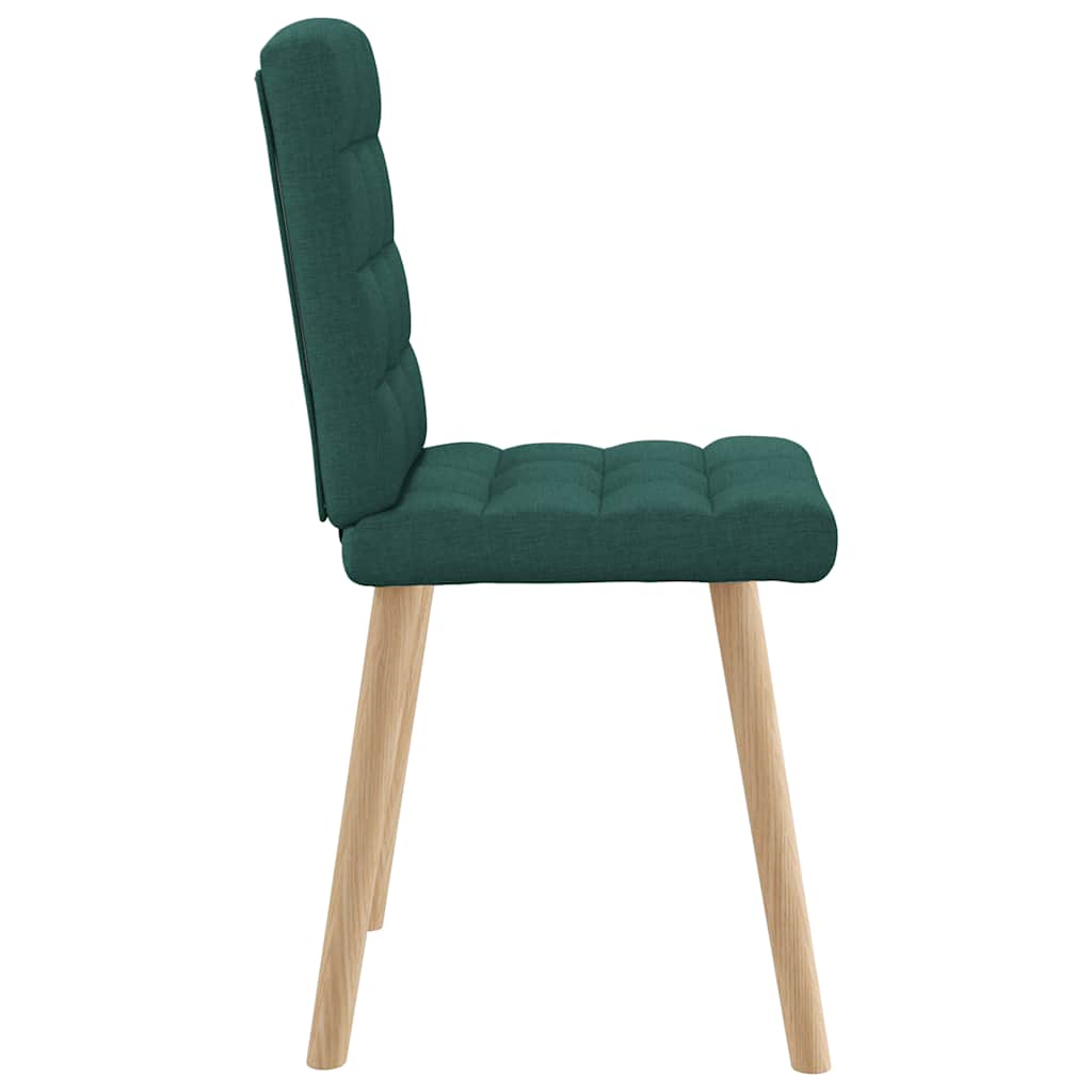 vidaXL Scaune de sufragerie 4 buc Tesatura verde inchis vidaXL Scaune de sufragerie 4 buc Tesatura verde inchis