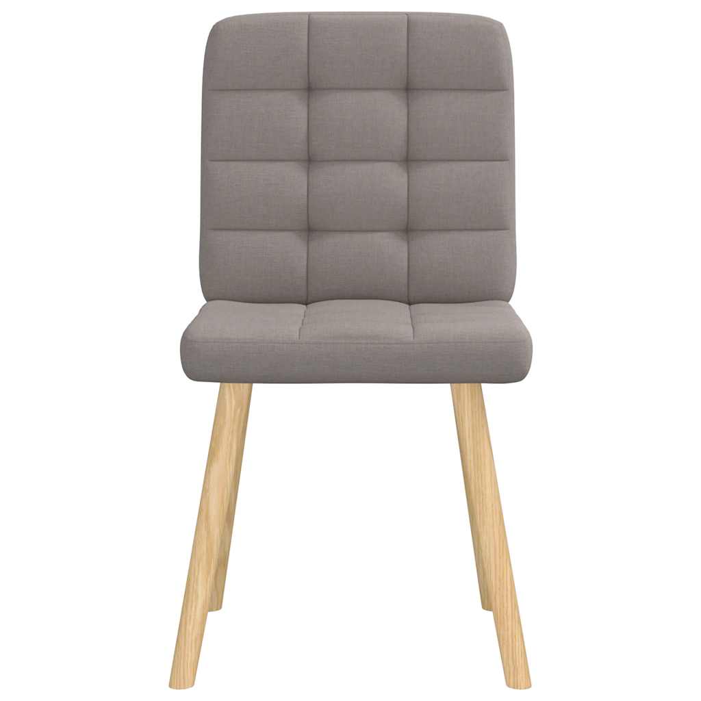 vidaXL Scaune de sufragerie, 4 buc., gri taupe, material textil vidaXL Scaune de sufragerie, 4 buc., gri taupe, material textil