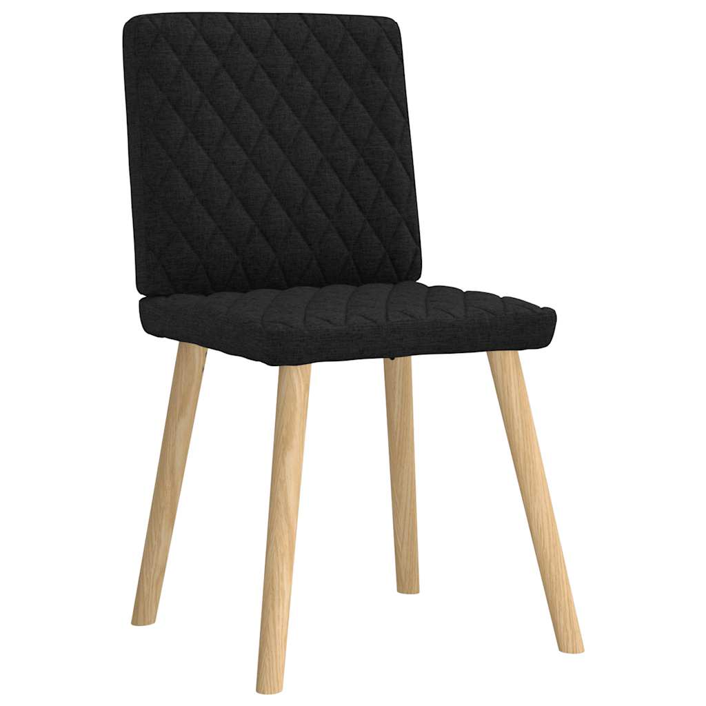 vidaXL Scaune de bucătărie, 4 buc., negru, material textil