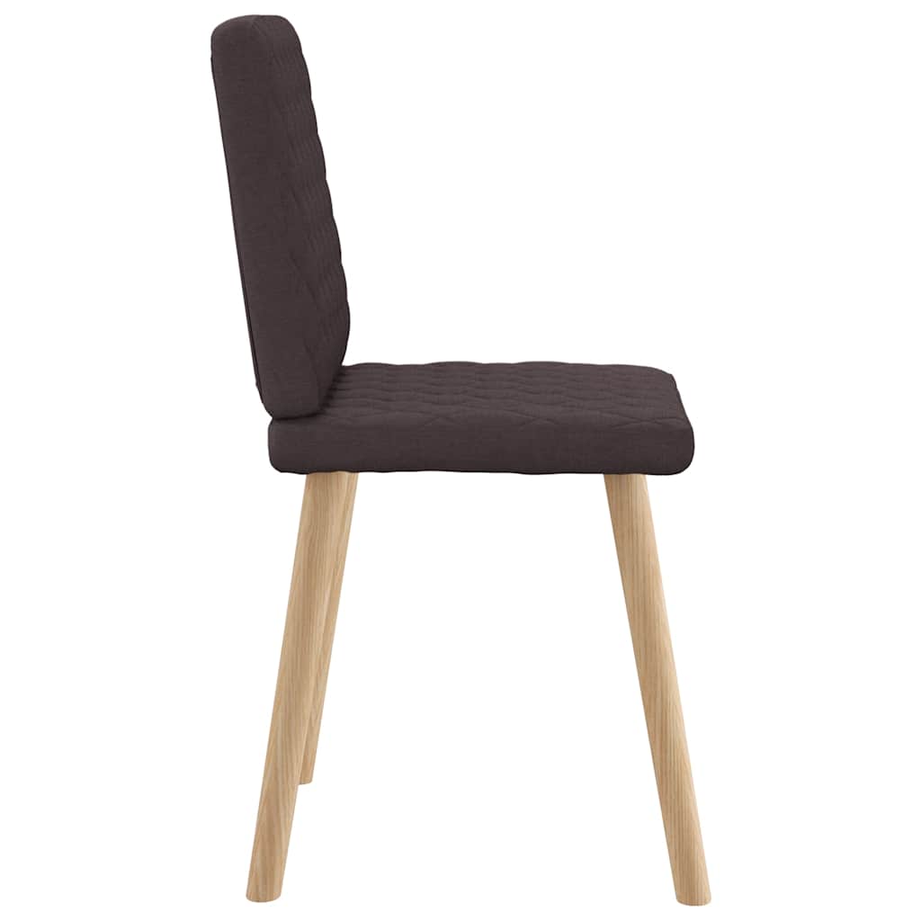 vidaXL Scaune de bucătărie, 4 buc., maro închis, material textil