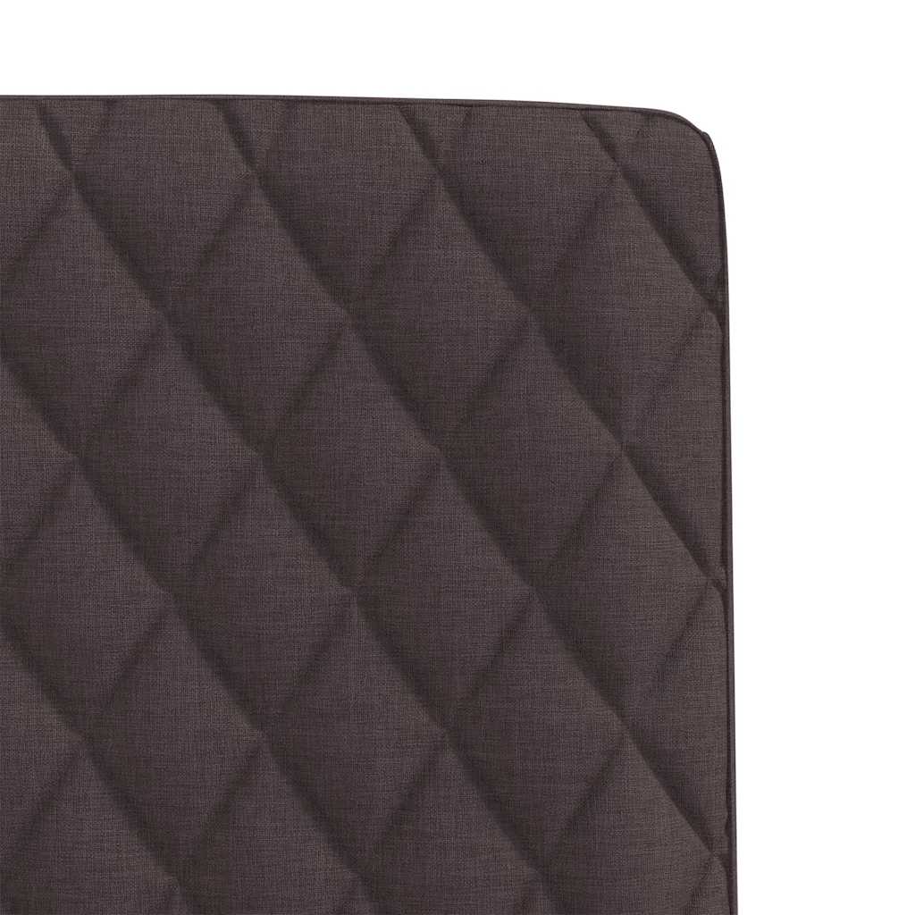 vidaXL Scaune de bucătărie, 4 buc., maro închis, material textil