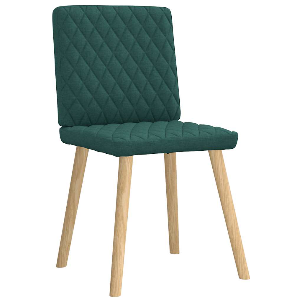 vidaXL Scaune de sufragerie 4 buc Tesatura verde inchis vidaXL Scaune de sufragerie 4 buc Tesatura verde inchis