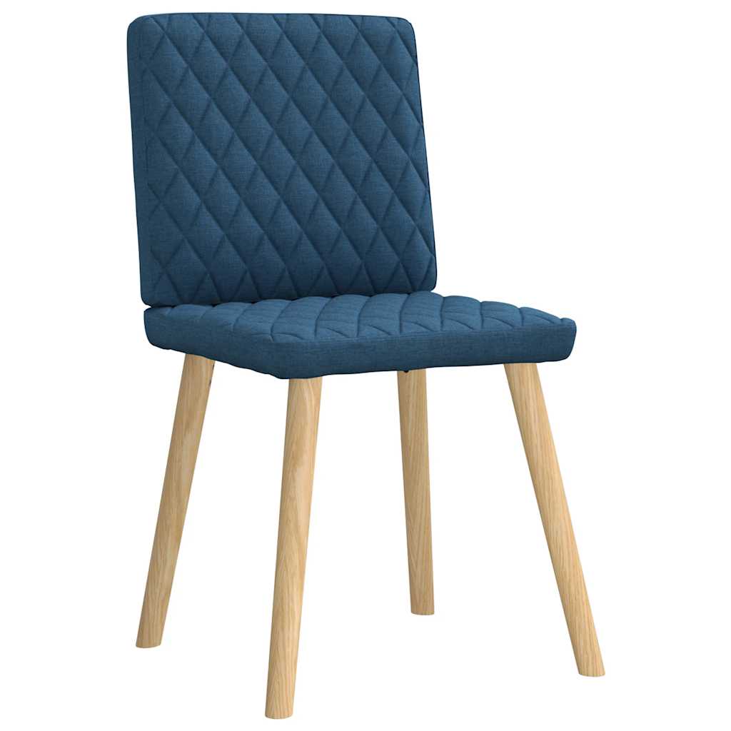 vidaXL Scaune de bucătărie, 4 buc., albastru, material textil