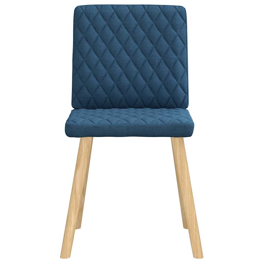 vidaXL Scaune de bucătărie, 4 buc., albastru, material textil