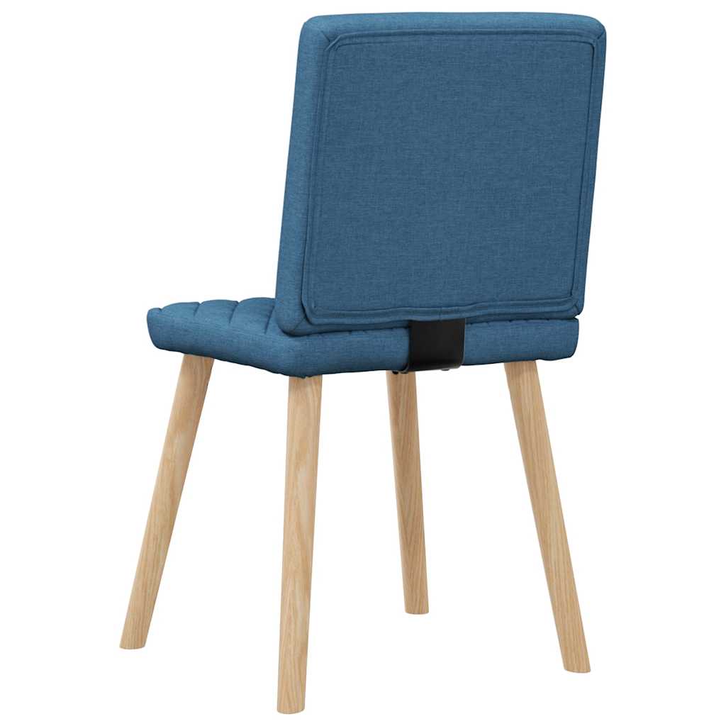 vidaXL Scaune de bucătărie, 4 buc., albastru, material textil