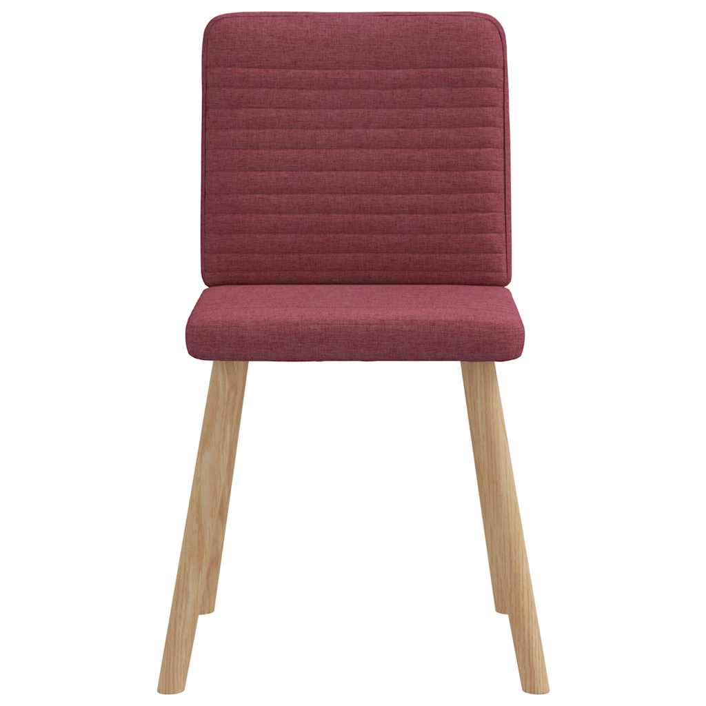 vidaXL Scaune de bucătărie, 4 buc., roșu vin, material textil vidaXL Scaune de bucătărie, 4 buc., roșu vin, material textil