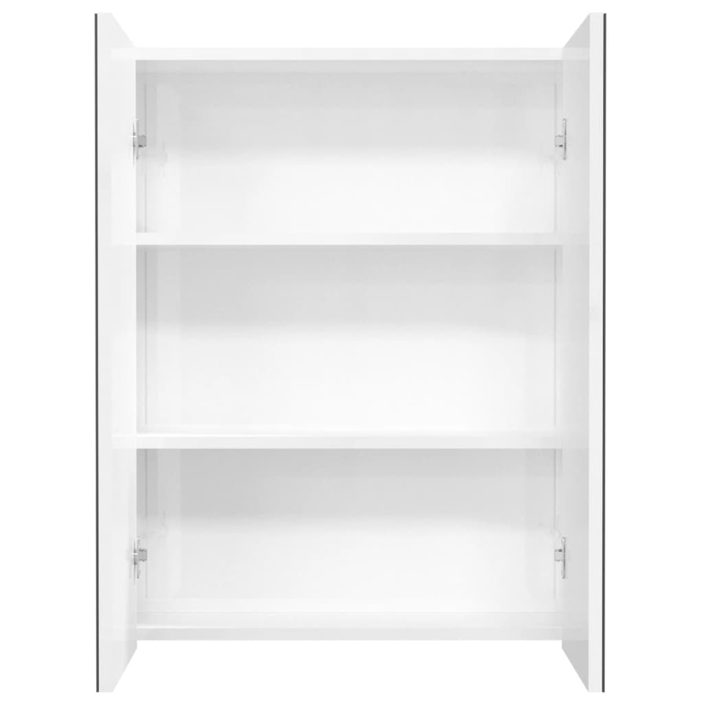 vidaXL Dulap de baie cu oglindă, alb strălucitor, 60x15x75 cm, MDF vidaXL Dulap de baie cu oglindă, alb strălucitor, 60x15x75 cm, MDF
