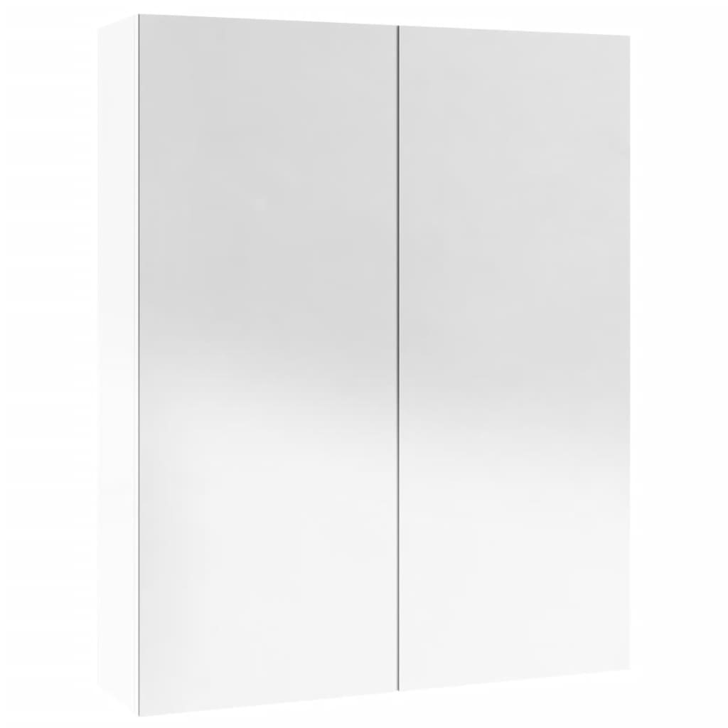 vidaXL Dulap de baie cu oglindă, alb strălucitor, 60x15x75 cm, MDF vidaXL Dulap de baie cu oglindă, alb strălucitor, 60x15x75 cm, MDF