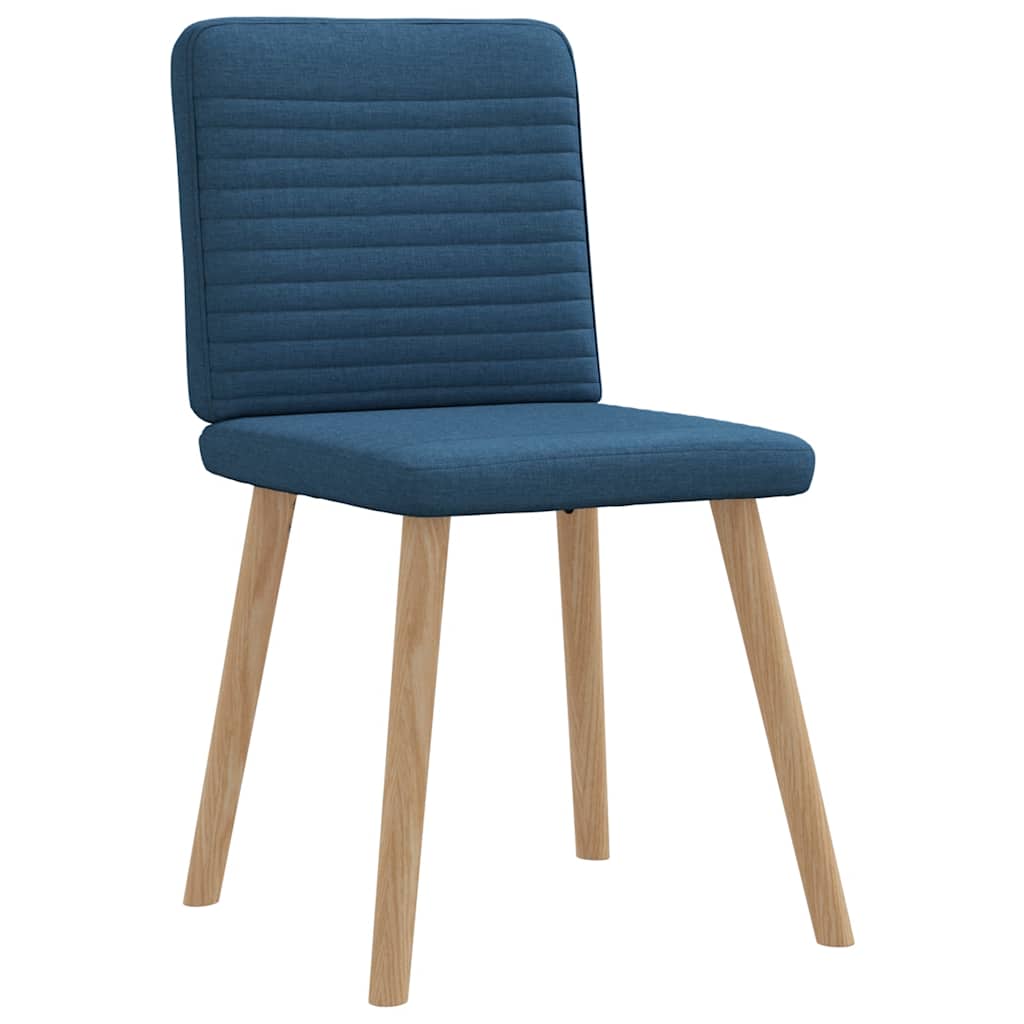 vidaXL Scaune de bucătărie, 4 buc., albastru, material textil
