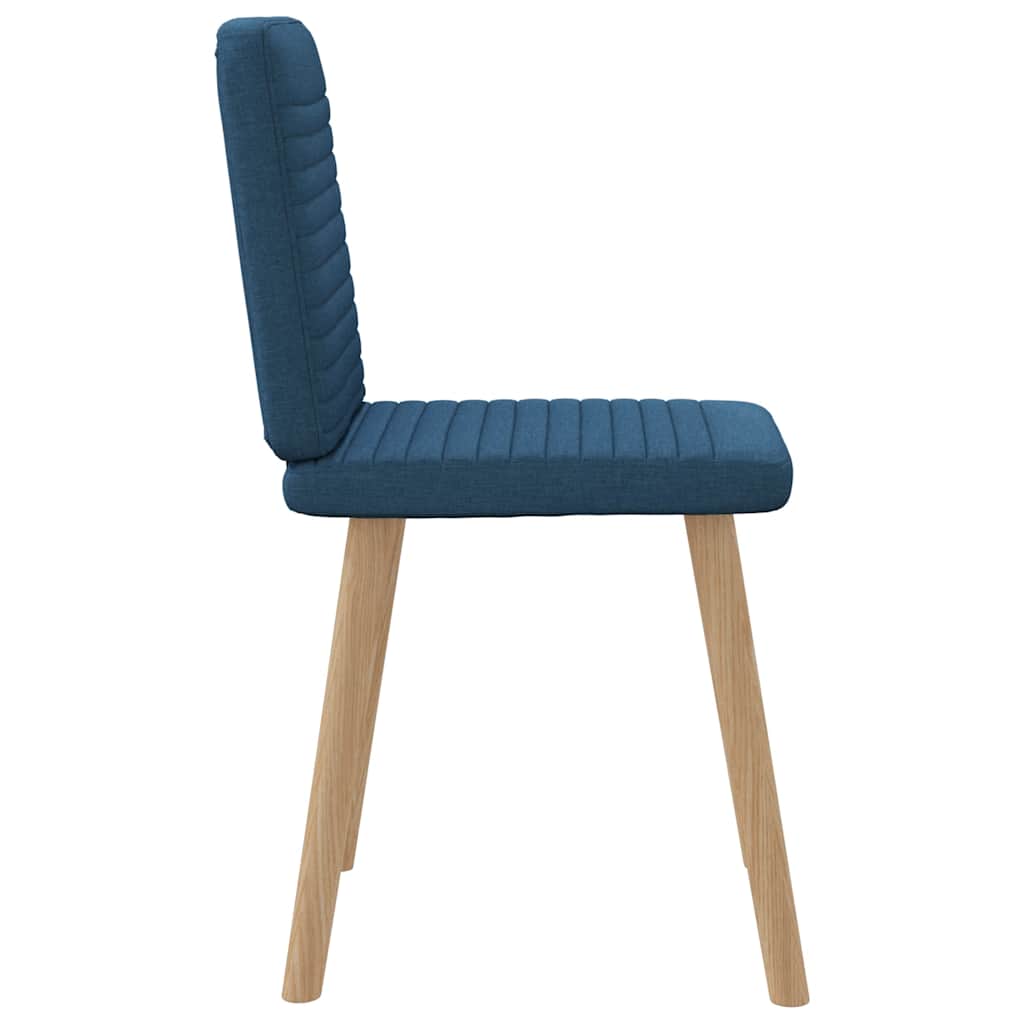 vidaXL Scaune de bucătărie, 4 buc., albastru, material textil