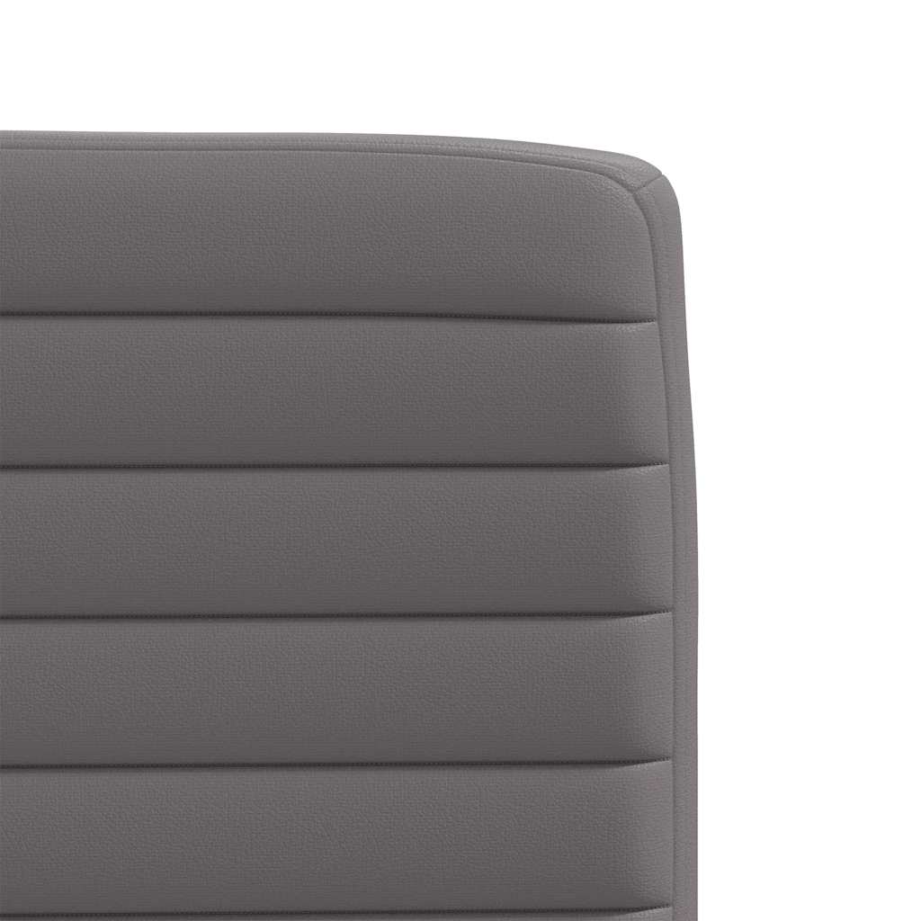 vidaXL Scaune de sufragerie, 4 buc. gri, piele ecologică