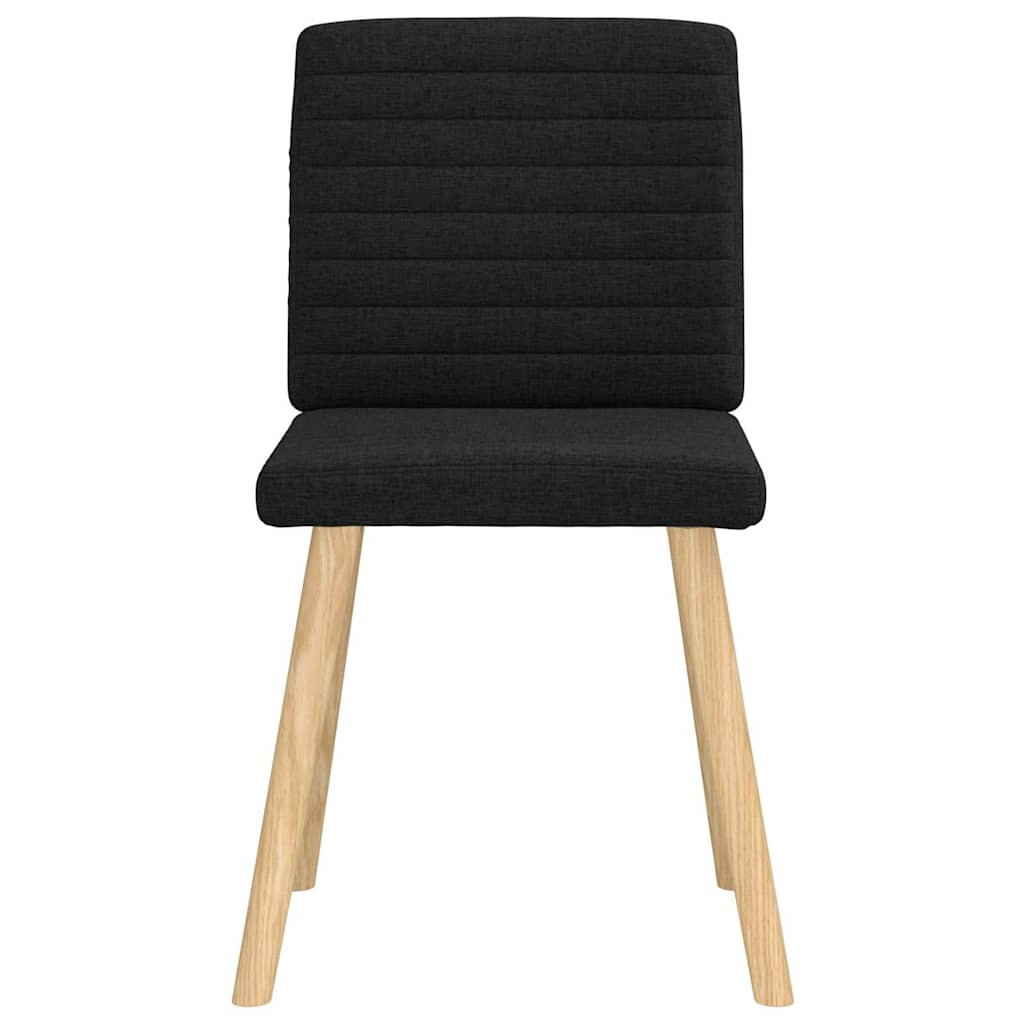 vidaXL Scaune de bucătărie, 4 buc., negru, material textil