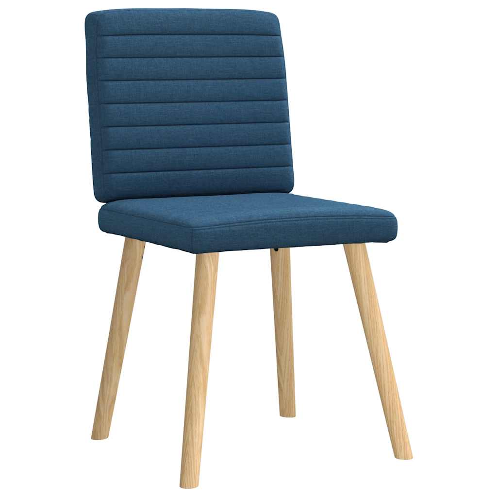 vidaXL Scaune de bucătărie, 4 buc., albastru, material textil
