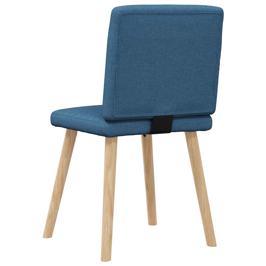 vidaXL Scaune de bucătărie, 4 buc., albastru, material textil