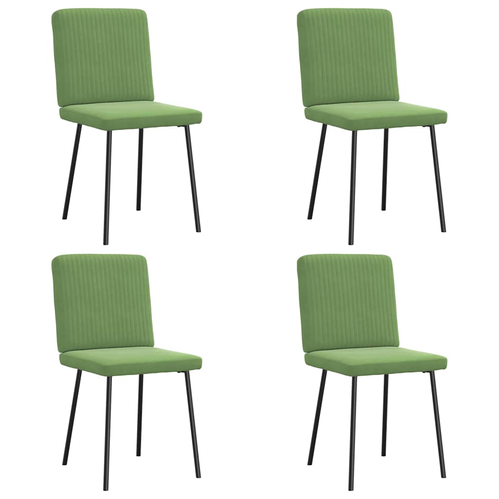 vidaXL Scaune de bucătărie, 4 buc., verde deschis, catifea vidaXL Scaune de bucătărie, 4 buc., verde deschis, catifea