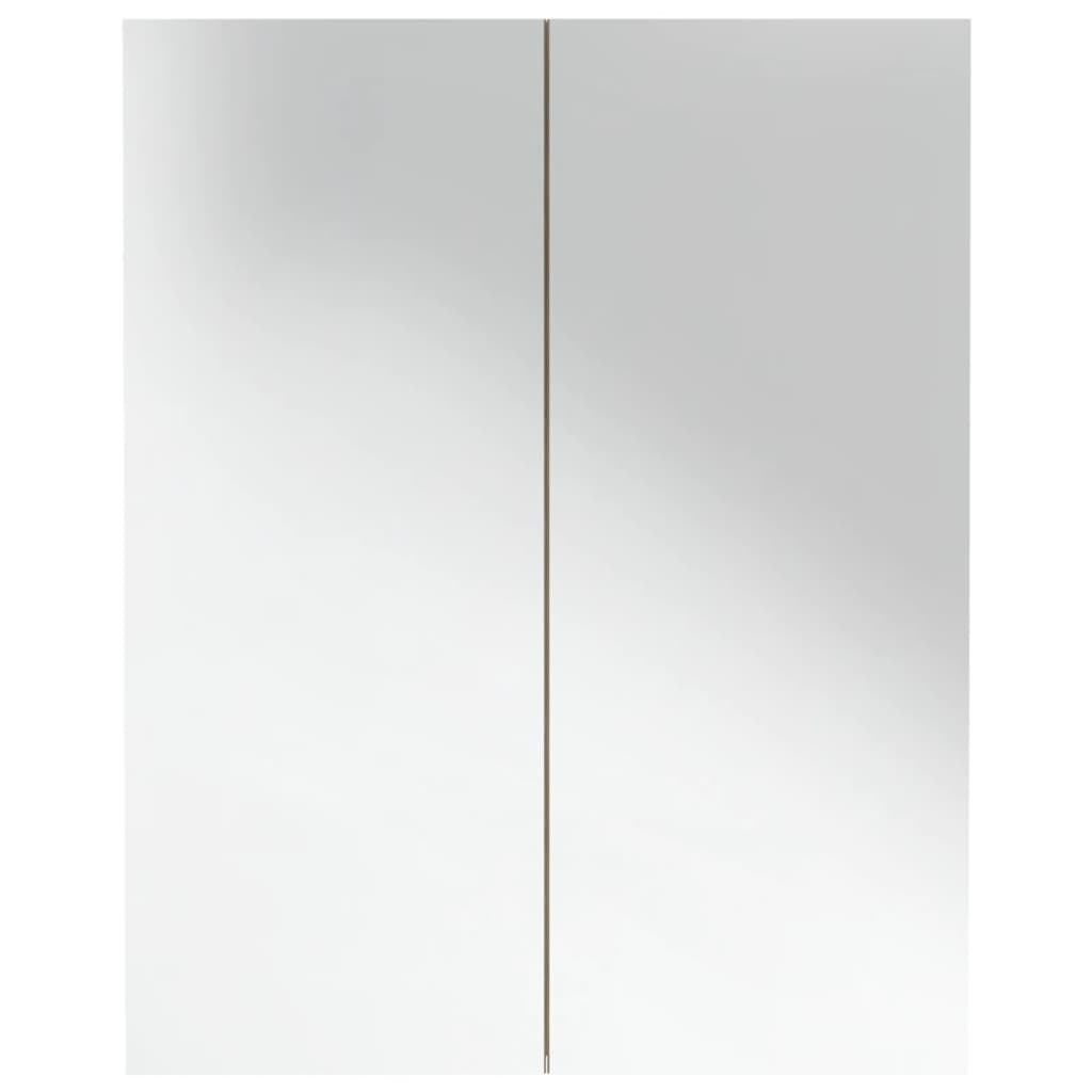 vidaXL Dulap de baie cu oglindă, alb și stejar, 60x15x75 cm, MDF vidaXL Dulap de baie cu oglindă, alb și stejar, 60x15x75 cm, MDF