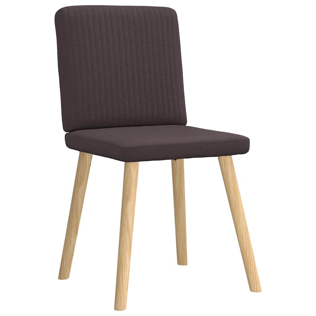 vidaXL Scaune de bucătărie, 4 buc., maro închis, material textil