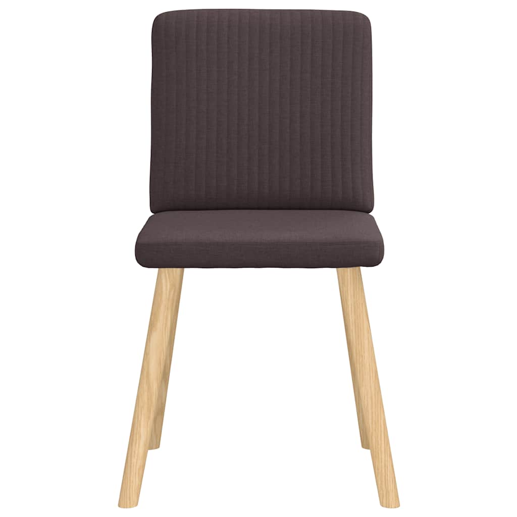 vidaXL Scaune de bucătărie, 4 buc., maro închis, material textil