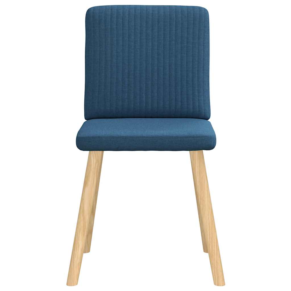 vidaXL Scaune de bucătărie, 4 buc., albastru, material textil