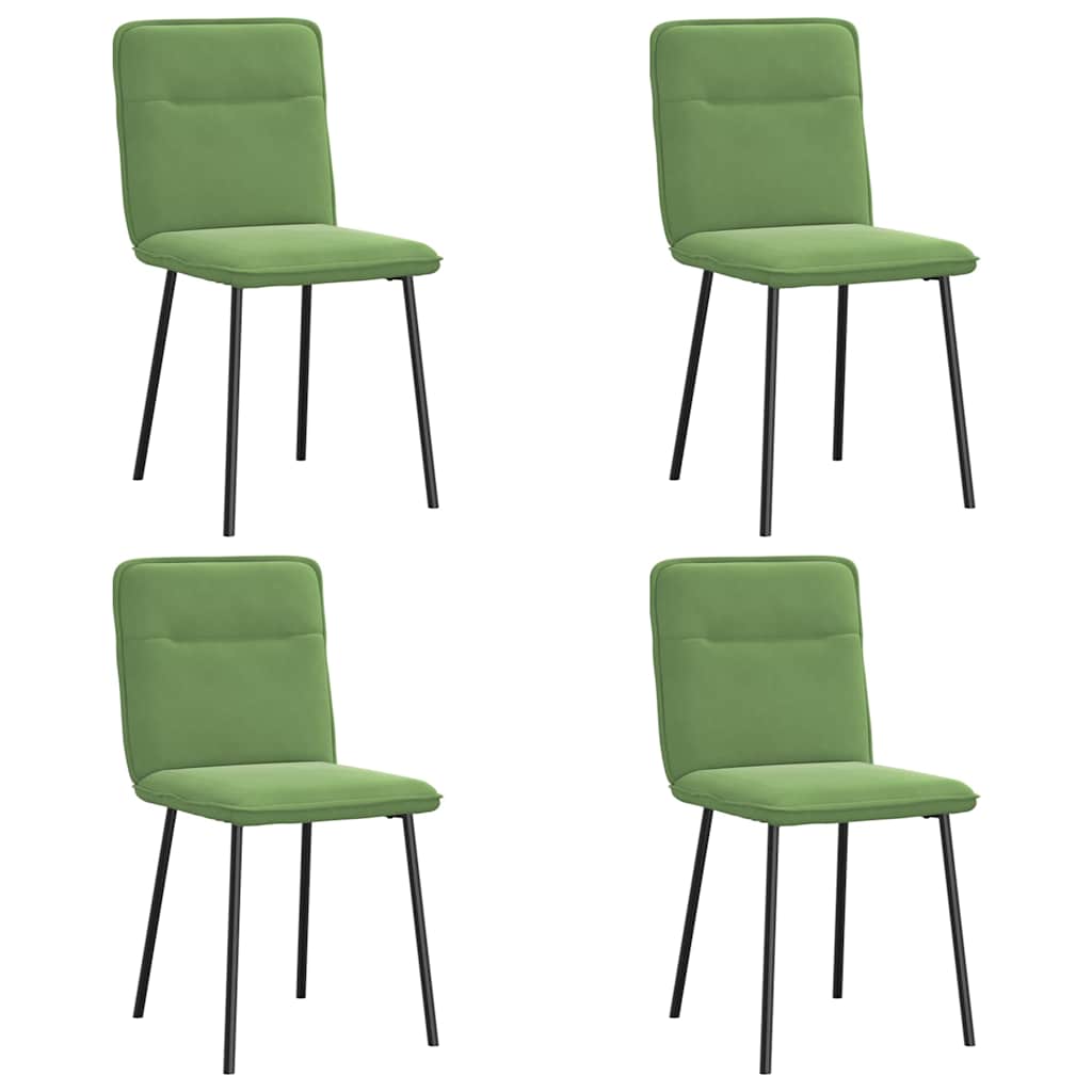 vidaXL Scaune de bucătărie, 4 buc., verde deschis, catifea vidaXL Scaune de bucătărie, 4 buc., verde deschis, catifea