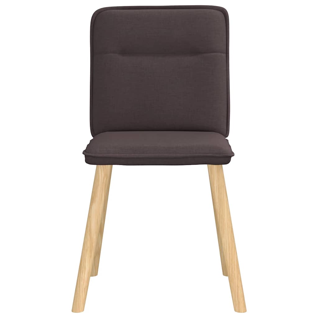 vidaXL Scaune de bucătărie, 4 buc., maro închis, material textil