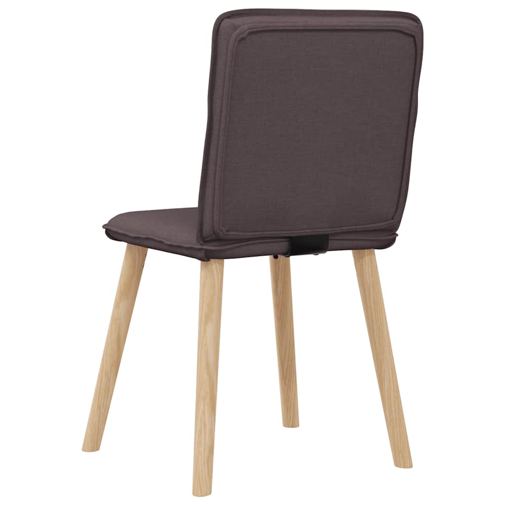 vidaXL Scaune de bucătărie, 4 buc., maro închis, material textil