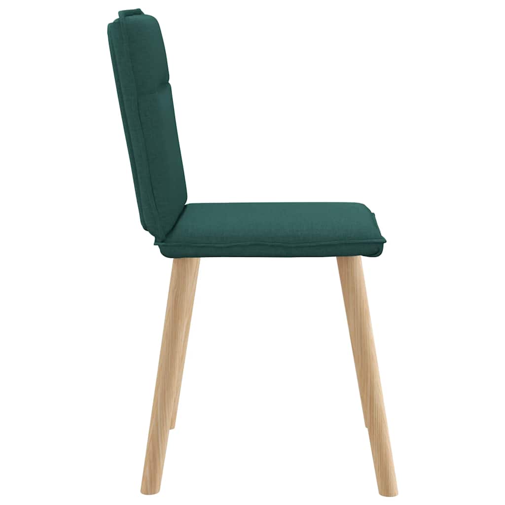 vidaXL Scaune de sufragerie 4 buc Tesatura verde inchis vidaXL Scaune de sufragerie 4 buc Tesatura verde inchis